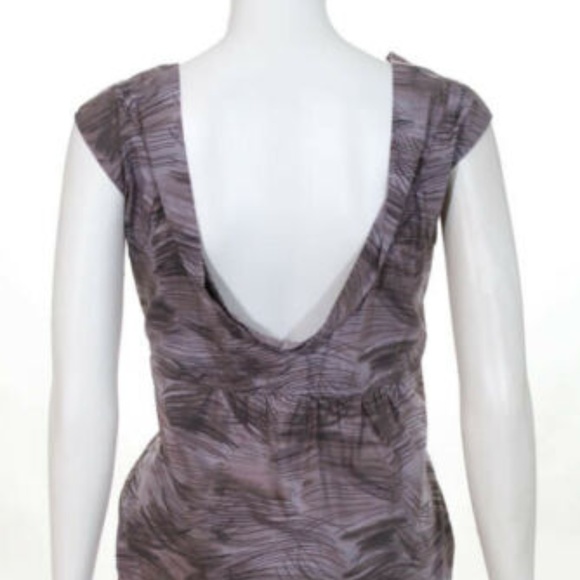 MARNI PURPLE COTTON V NECK BELTED BLOUSE EURO 40 - Picture 2 of 6